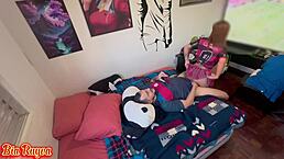 brazilian teen with big cock in live fucking session