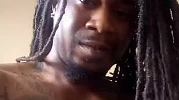 Masseuse jacking muscular husband's big cock