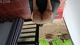 Parte final follando en la jardín de mis suegros con el cabrón de mi vecino me rompió el culo me encanta el sexo anal gran corrida anal alexachris20