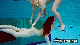 milana and katrin strip each other underwater