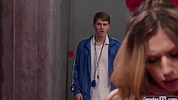 Babe really wants to suck tgirl cheerleader jade venus cock