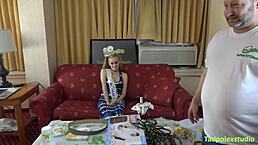 Luna Lips gets her pregnant pussy gangbanged by horny cocks.