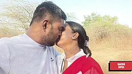 Indian Couple Shares Passionate Outdoor Moments