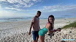 Wet Curvy Blowjob On Beach With Argentinian