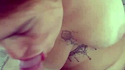 Enjoying a tasty blowjob from my partner, focusing on her ass in this intimate couple scene