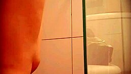 Milet the spanish promoter shaves her pussy on spy cam