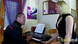 Sexy Blonde Milf Lady Margaux Fucked and Creampied