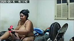 hidden camera catches stepmom showing her ass to stepson 😏