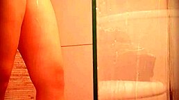 Milet the spanish promoter shaves her pussy on spy cam