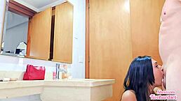 Stepdaughter Gets Fucked By Stepfather In The Bathroom Before Going Out With Her Friends