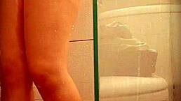 Milet the spanish promoter shaves her pussy on spy cam