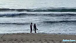 Wet Curvy Blowjob On Beach With Argentinian