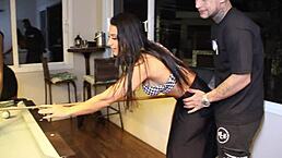 After class, I fuck the professor and play a fun game with his big cock