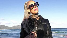 Slim German Wife Cheats, Cum on Ass