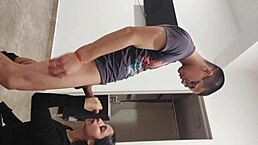 worker conquers that hot big-ass businesswoman in a rough quickie 😈