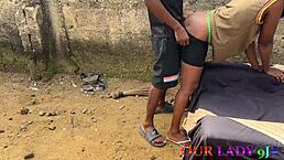 Outdoor chair sex with my naughty uganda girlfriend on first naija visit 😍