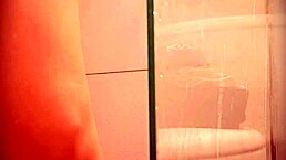 Milet the spanish promoter shaves her pussy on spy cam