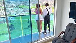 Young Cheater Fucks Lover in Dorm While Boyfriend Watches