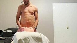 I unbox and fuck vibrating torso doll in pussy and ass