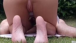 Neighbor fucks me in backyard