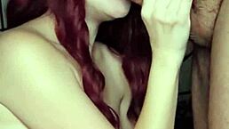 vanessa rose is sucking on something and getting two facials in this couple scene