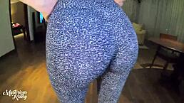 Mysteriouskathy in leggings ready for cum in ass