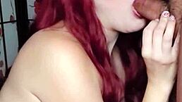 vanessa rose is sucking on something and getting two facials in this couple scene