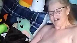 hot milf does naked yoga and then plays with her big tits and ass