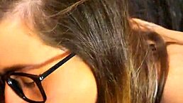 School girl gets throat fucked with big ass and wet pussy