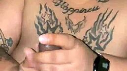 Chubby bbw polishes my black metal chubby pole