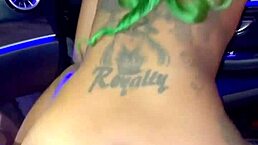 Ebony Slut Gets Facial In CLS 500 From Big Cock.