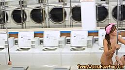 Amateur Teen Gets Facial in Outdoor Public Party Setting