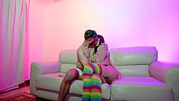 Caught Girlfriend's Friend and Wrecked Her Pussy in Costume