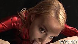 after pissing, her juicy twat gets toyed and sucked in pov blowjob