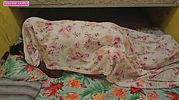 Amateur couple fucks ass under sheets