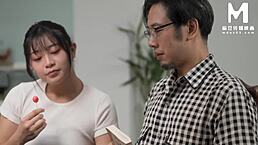 College Girl Falls In Love With Mature Tutor!