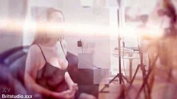 Girl next door in uniform and stockings sucks cock at gloryhole for facial