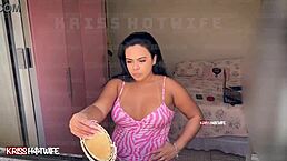 I caught my wife masturbating to her own video of fucking a big cock