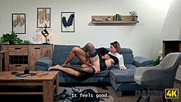 Young Girlfriend Engages In Hardcore Sex With Stepdaddy While Ignoring Books