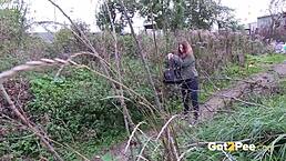 Pretty Girl Pees Outdoors Voyeur Style