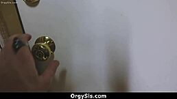 Pervert Stepbrother Fucks Stepsis Hard In Blindfolded Orgy!