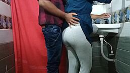 Office bathroom scene: boss fucks secretary with Hindi voice.