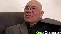 cuckolding milf's booty and jugs sprayed in interracial group