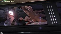 big booty secretary fuck inside boss car by driver