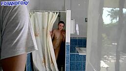 naughty 18 girl almost caught with dad's friend outdoors