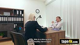 on this office desk, let's do a deep anal deal