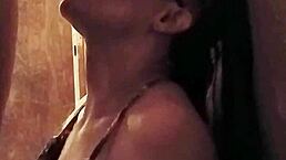 A random encounter leads to an intense face fucking session