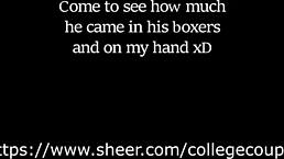 white boy cums in pants during lapdance