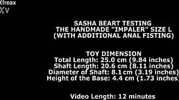 Sasha Beart Tests Huge Impaler With Intense Anal Fisting.