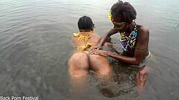 When the two lesbians of the tribe bathe together in the village river